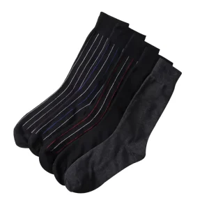 Men’s Mercerized Cotton Dress Socks Formal Crew Anti-Bacterial Breathable Anti-Foul Features Spring Crew Socks Body Bottom Cuff