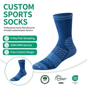 Men’s Mid Calf Badminton Sports Socks Non Slip Breathable Quick Dry Cotton Lining Design for Autumn Season