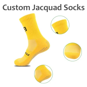 Men’s Mid Calf Mesh Breathable Sweat Absorbent Training Sports Socks Custom Logo Embroidery Jacquard Socks