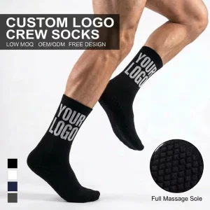 Men’s New Autumn Custom Cotton Bottom Socks Solid Colorful Simple Casual Crew Height Anti Bacterial Socks Custom