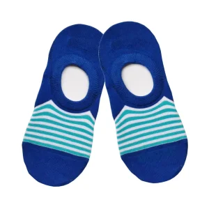 Men’s No Show Bamboo Socks Non Slip Low Cut with Comfort Cuffs & Stripes Breathable Casual Wear