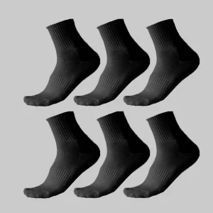 Men’s Outdoor Sports Socks Pure Cotton Mid-Calf Terry with Logo Processing Crew High Breathable for Adults