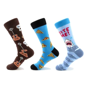 Mens Personalized Dress Socks Crew Happy Funny Crazied Colorful Dress Socks Unisex With logo Cotton Hot