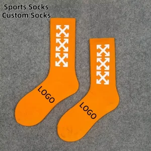 Men’s Personalized Sports Cotton Socks Autumn and Winter New Men’s Mid Tube Socks LOGO INS Trendy Brand Long Socks