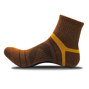 Men’s Professional Athletic Quarter Socks Breathable Moisture Wicking Arch Support Anti Slip Sports Socks for Running Gym Hiking