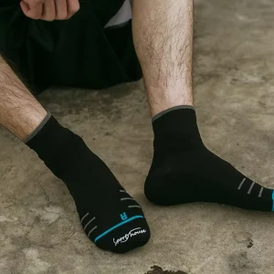 Men’s Professional Basketball Crew Socks Summer Breathable Knitted Towel Bottom Elite Athlete Anti-Bacterial with Logo on Cuff