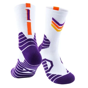 Men’s Professional Basketball Sports Socks Children’s Long Tube Towel Bottom Socks High Elastic Not Tight Woven Nylon Anti Slip