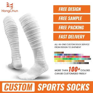 Men’s Professional Football & Running Breathable Sports Socks Custom Team Soccer Grip Anti-Slip Design