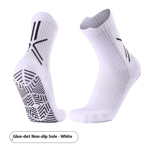 Men’s Professional Football Training Sports Socks Breathable Sweat Absorbing Thickened Bottom Towel Non slip Middle Sports Socks