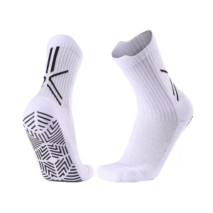 Men’s Professional Non Slip Football Socks Breathable Mid Calf Training Sports Socks Terry Bottom Autumn Knitted