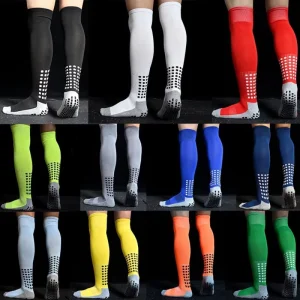 Men’s Professional Soccer Customized Non Slip Socks Knee High Breathable Sports Socks Thickened Terry Bottom Football Socks