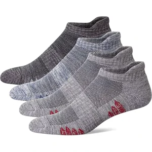 Men’s Running Ankle Socks Cotton Scrunch Socks Low Cut Cushion Athletic Socks