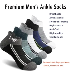 Men’s Short Socks Breathable Durable Sports Socks