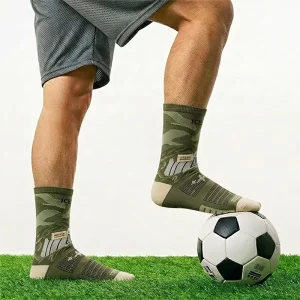 Men’s Soccer Socks Anti Slip Cushion Sports Socks for Football Running Gym & Outdoor Activities