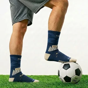 Men’s Soccer Socks Custom Color Anti Slip Cushion Sports Socks for Football Running Gym & Outdoor Activities