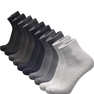 Mens Socks Breathable Bamboo Socks Honeycomb Compression Business Casual Knitting Bamboo Socks