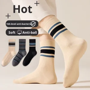 Men’s Socks Sweat Absorbent Autumn Winter Mid-Calf Odor Resistant Business Quick Dry