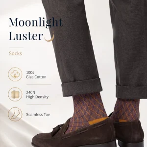 Men’s Socks Trendy Colorful Odor Proof Fashionable Design Anti Bacterial Breathable Features Egyptian Cotton Nylon Dress Socks