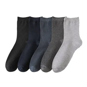 Men’s Solid Color Mid calf Socks Breathable and Comfortable Anti odor Socks Custom Sports Socks