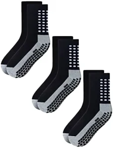 Men’s Spandex/Nylon Cotton Sports Soccer Socks Anti Slip Grip Football Crew Socks Body Logo Autumn