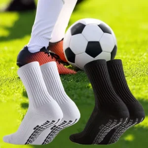 Men’s Sports Basketball Football Socks Solid Color Breathable Knitted Design Non Slip Shock Absorption Wear Resistant for Winter