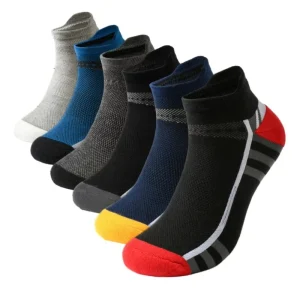 Men’s Sports Casual Sweat Absorbing Deodorant Breathable Spring Eco-Friendly Running Basketball Socks