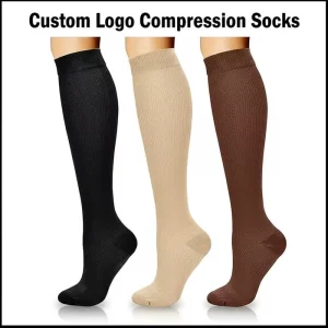 Men’s Sports Cycling Compression Socks Custom Nylon Performance Breathable Thin Compression Socks