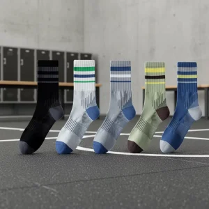 Men’s Sports Running Cycling Pressure Socks Spandex Nylon Cotton Anti-Bacterial & Quick Dry