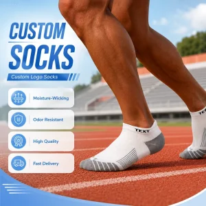 Men’s Sports Running Socks Breathable Towel Bottom Cotton Sport Socks Custom Design Running Ankle Socks