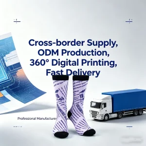 Men’s Spring ODM Casual Socks Versatile 360 Digital Printed Seamless Craftsmanship Customizable Mid calf and Long Length