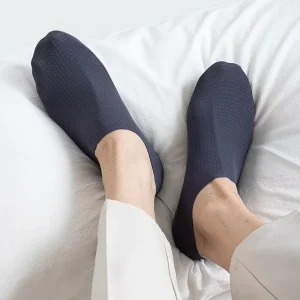 Men’s Summer Cooling Breathable Anti odor No Show Socks Stretch comfort Cotton Invisible Short Non slip Socks