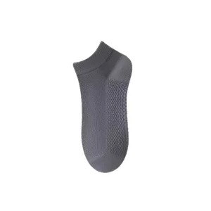 Men’s Summer Short Socks Breathable Thin Mesh with Sweat Absorbing Deodorant Properties High Crew Body Logo