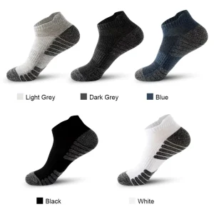 Men’s Summer Thin Cotton Breathable and Odor Proof Mesh Sports Running Socks
