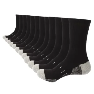 Men’s Tall Crew Working Socks Moisture Terry Men’s Work Socks Wicking Sweat Sports Socks