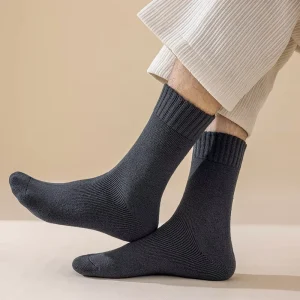 Men’s Thick Warm Wool Thermal Crew Socks for Cold Winter