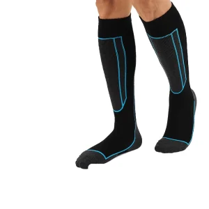 Men’s Thickened Warm Ski Socks Tall Crew Compression Print Athlete Bottom Towel Knitted Technique for Winter Sports