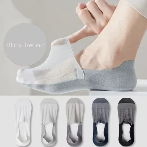 Men’s Thin Invisible Breathable No Show Socks Ultra Low Cut Liners Socks with Non Slip Custom logo