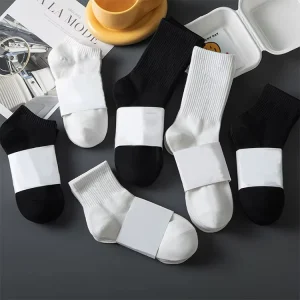 Men’s Unisex Sports Compression Athletic Socks Winter Bamboo Cartoon Heating Design Cotton Crew Ankle Grip for Spring
