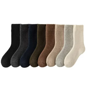 Mens Warm Wool Socks Terry Loop Thermal Winter Thick Hiking Cozy Cabin Crew Comfy Socks
