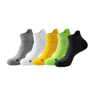 Men’s Women’s Autumn Athletic Running Basketball Socks Cushioned Cotton Ankle Solid Color Custom Logo Thick Bottom Knitted Socks