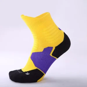 Men’s Women’s Basketball Socks Anti Slip Shock-absorbing Spring Summer Sports Socks Thickened Towels Medium Tube Socks