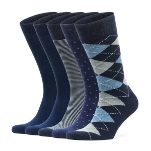 Mens Womens Business Casual Solid Pattern Cotton Crew Dress Socks