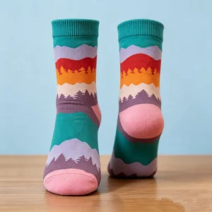 Men’s & Women’s Children Summer Thick Fashion Printed Crew Socks Custom Logo Breathable Antibacterial Soft Cotton