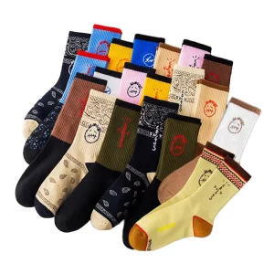 Men’s Women’s Children Youth Hip Hop Street Crew Ankle Socks Breathable Yoga Cactus Jack Grimace Band Knitted Body Bottom