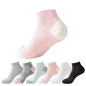 Men’s Women’s Comfortable Breathable Sweat-Absorbent Ankle Sports Socks Cute Patchwork Cuff Bottom Spring Autumn New Fashion