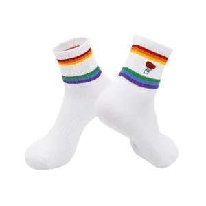 Men’s & Women’s Crew Bottom Badminton & Tennis Sports Socks Anti Bacterial Breathable