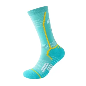 Men’s Women’s Thermal Socks for Winter Thick Hoop Knitted Stockings Warm Crew for Hiking Skiing Logo Bottom for Adults Children