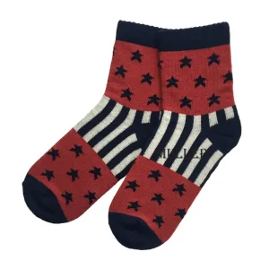Men’s Wool Dress Socks Knitted with Star & Stripe Arch Design Formal & Casual Wear