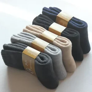 Mens Wool Thick Winter Thermal Tube Crew Socks
