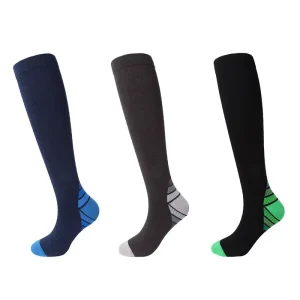Men’s Youth Nylon 20 30 MmHg Mid-calf Compression Socks Antibacterial Deodorant Sweat-absorbing Yoga Running Knitted Socks Manu